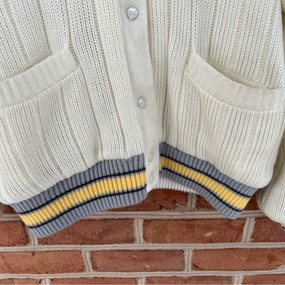 Retro Knit varsity/bomber jacket. size medium, unisex. Vintage - Picture 5 of 13